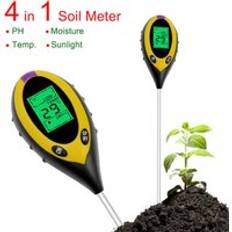 4 in1 jord ph -mätare testare digital temperatur solljus fertilitet hygrometer