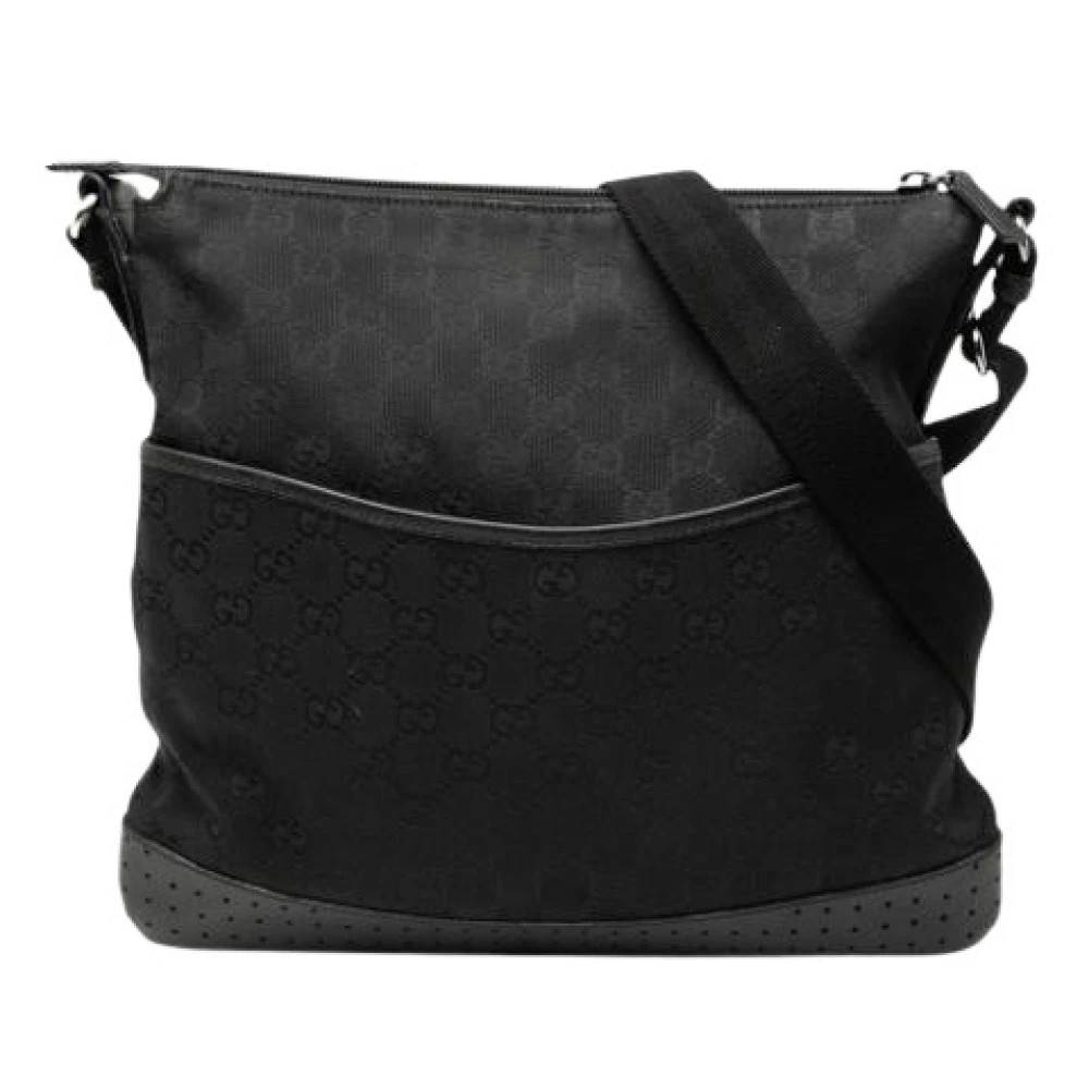 Gucci Vintage Pre-owned Canvas Crossbody Taske - Vintage - Dame - Sort - ONE SIZE - Uld