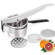 Premium Spaetzle / Potatispress gjord av rostfritt stål 3 siktinsatser