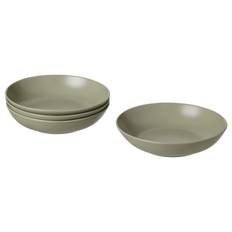 IKEA - FÄRGKLAR dyb tallerken, mat overflade grøn, 23 cm