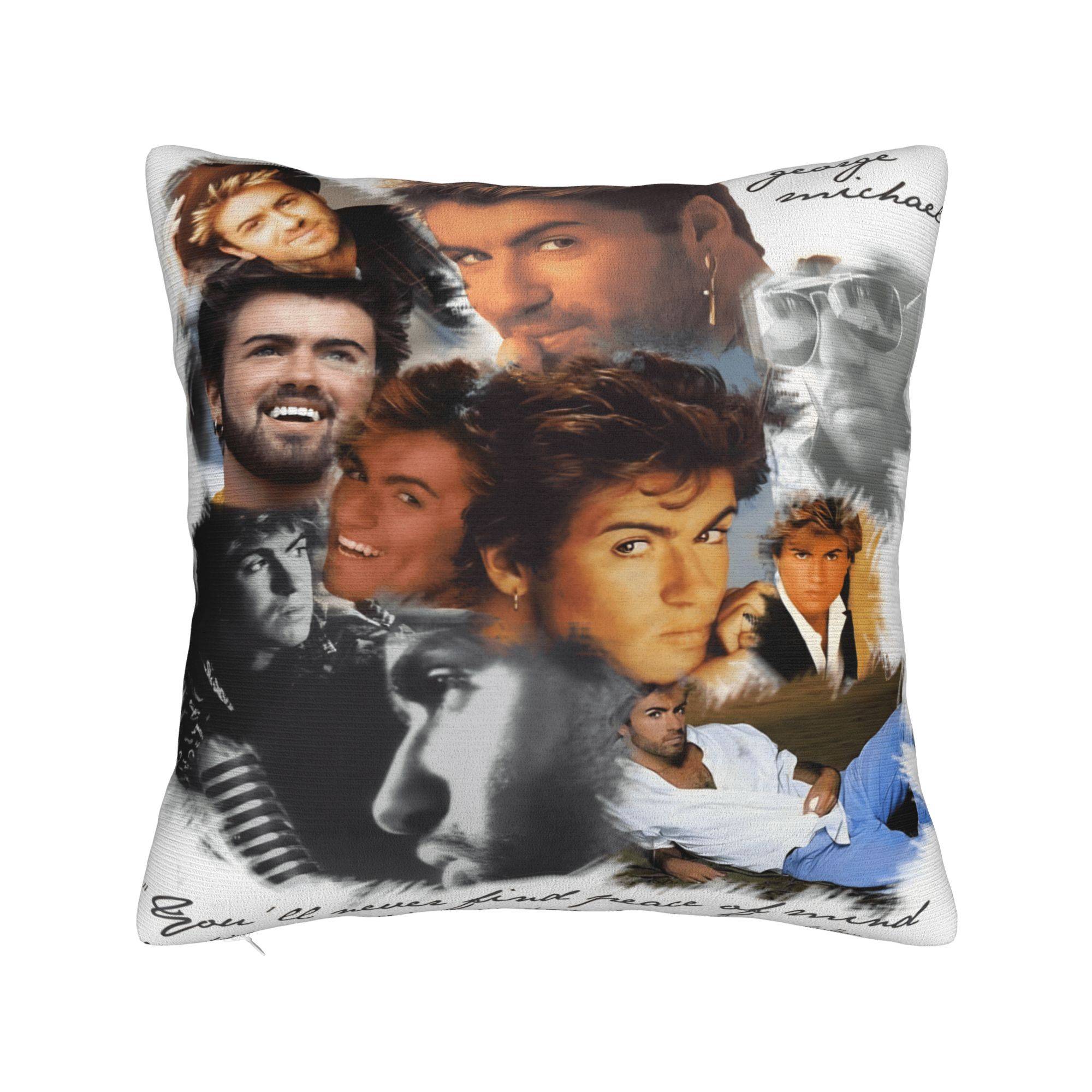 Singer George Michaels Pillow Case Cushion Cover Soft Design Pillow Cover Retro Trendy Pillowcases For Sofa Bedroom Home Decor