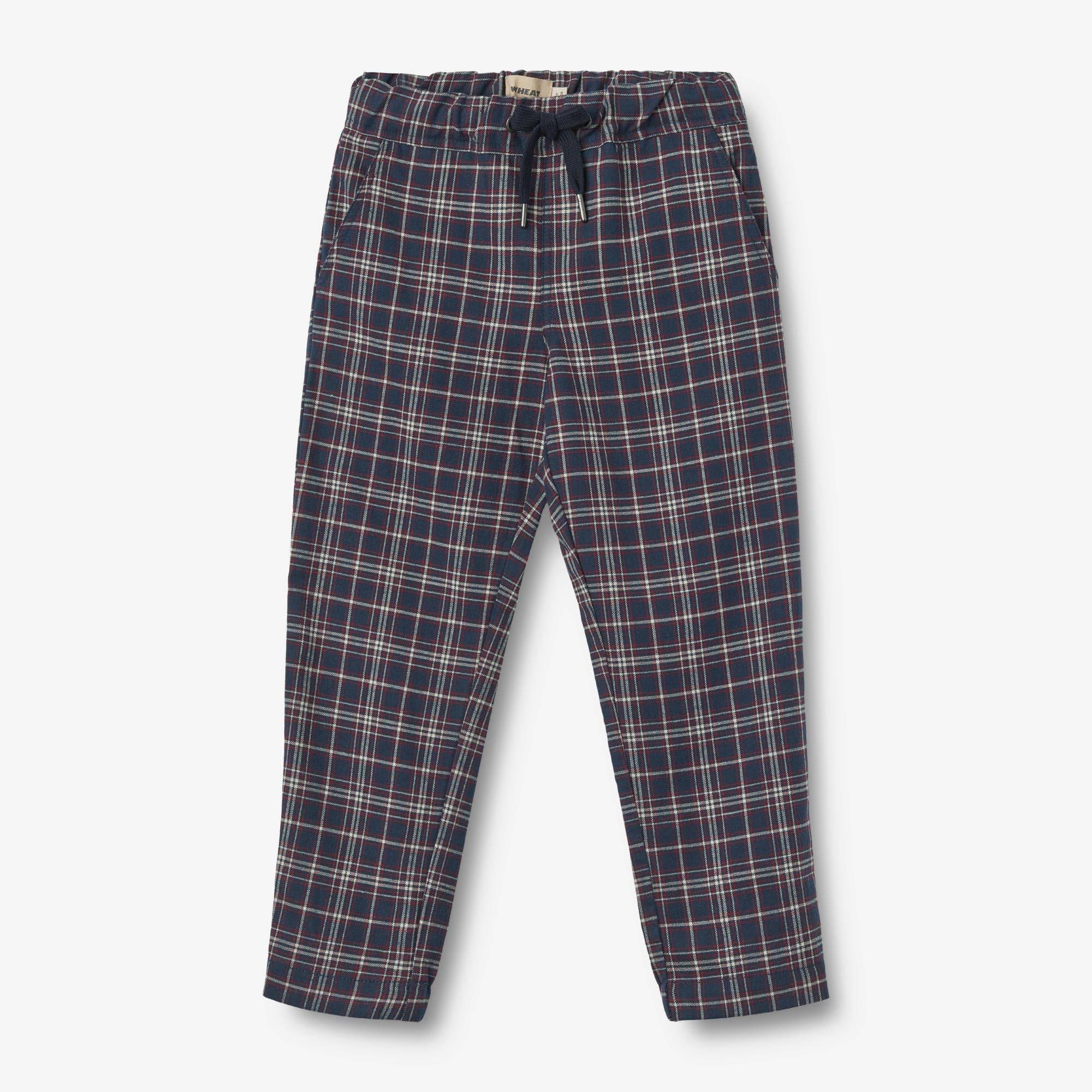 WHEAT® - Foret Bukser Rufus - navy check - Str 128.