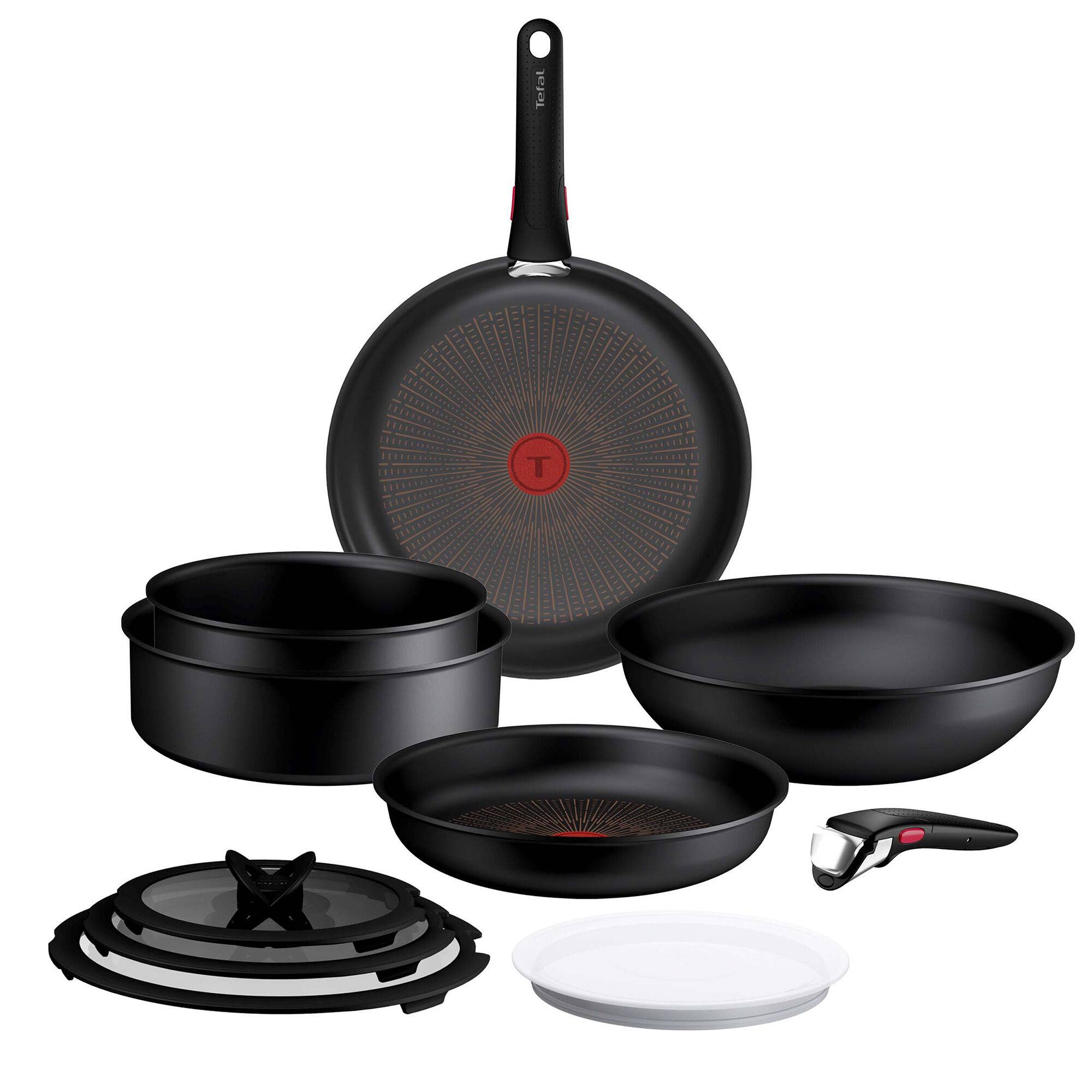 Tefal Ingenio Excellence Fusion gryt- och stekpanneset 11 delar - Svart