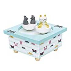 Trousselier 6295011 Spieluhr mit tanzenden Figuren für Kinder, Katze und Maus, magnetisch, Musikbox, Musikspieluhr