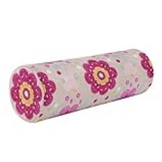 WDdZzyy härliga röda blommor stöd kudde med avtagbart tvättbart överdrag kudde cylinder för säng, ben, rygg och yoga
