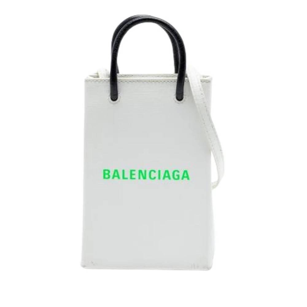 Balenciaga Vintage Pre-owned Laeder bolig - Vintage - Dame - Hvid - ONE SIZE -