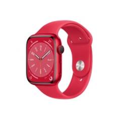 Apple Watch Series 8 (GPS) - (PRODUCT) RED - 45 mm - rød aluminium - smart ur med sportsbånd - fluoroelastomer - rød - båndstørrelse: Almindelig - 32