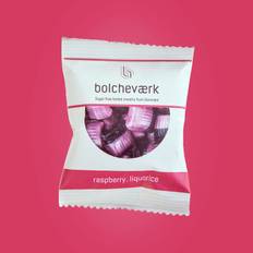 Flowpack Bolchev�rk, Sukkerfri - Hindb�r, lakrids, 12 g