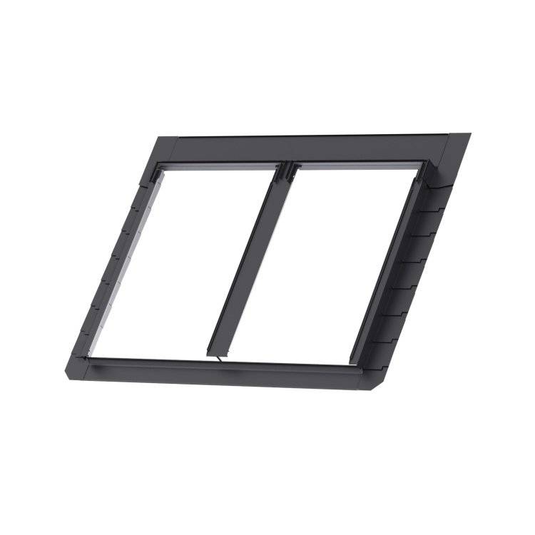 Velux tvillinginddækning fladt EBL SK10 4021 114x160cm A18mm t/fladt tag op til 16mm