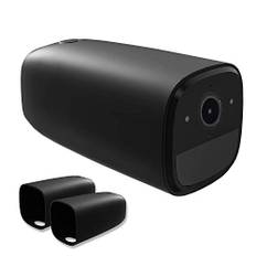 BECEMURU eufyCam silikonskinn säkerhetskamera med UV- och väderbeständig silikonhudbas för eufyCam 2/2 Pro (2 paket) (eufyCam 2/2 Pro)