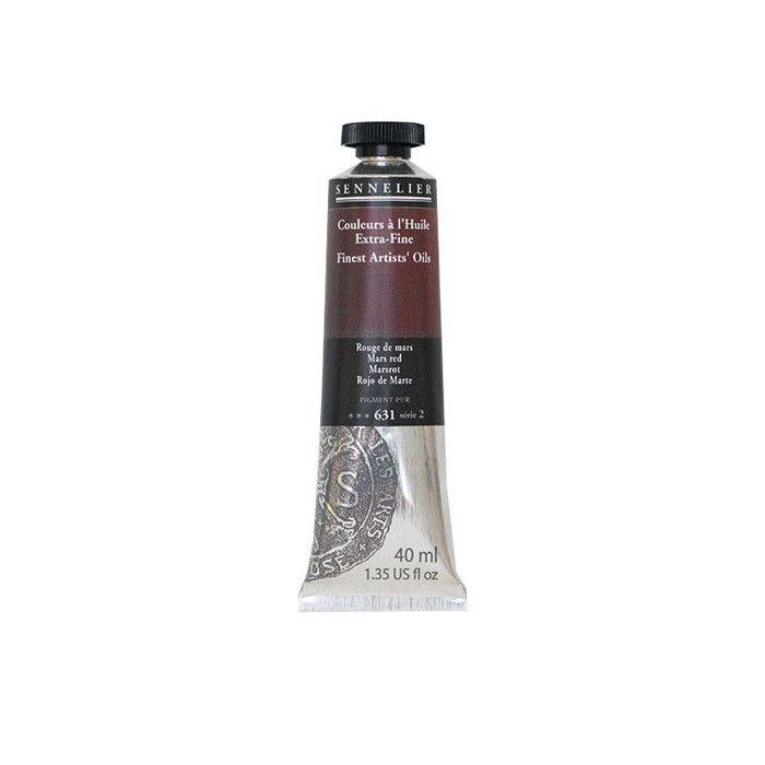 Oil colors - Sennelier - Mars Rouge - 40ml - Natural pigments - Satin finish röd
