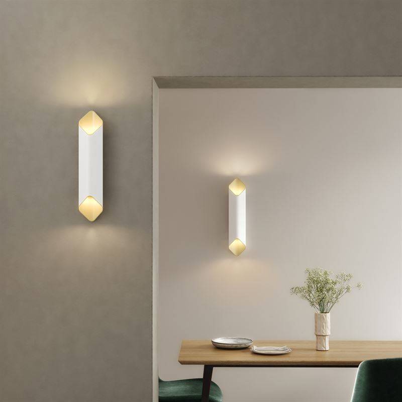 Astro Ako 600 Phase LED væglampe op/ned lys i mat sort/guld & mat hvid/guld
