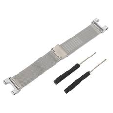 Metal Mesh Watch Band Smartwatch Wrist Strap Replacement Bracelet for Amazfit TRex Pro(Black )