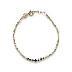 BEAD & GEM FORGYLDT | BLACK
