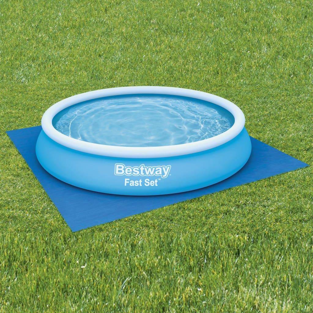 Poolunderlag Bestway Flowclear 396 x 396 cm - blå