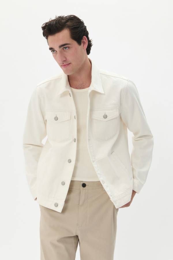 Matinique Macallan Jacket 73 Herr Jeansjackor Stl. XXXL  - Off White (XXXL)