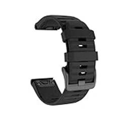 yzw6688 26 22 20MM Silikonarmband Kompatibel med Fenix 6X 6 6S Pro 7X 7 Easyfit Armband Fenix 5 5X 5S Plus Smartwatch Armband(Black,20mm Fenix 5S 6S)