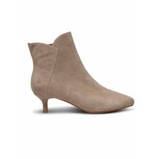 Saga Suede Zip Boot - Taupe