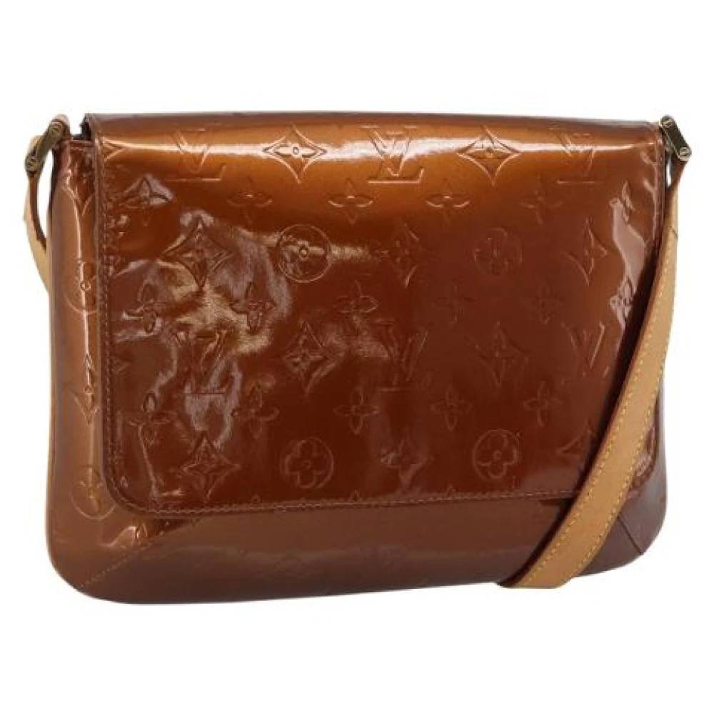 Louis Vuitton Vintage Pre-owned Vintage Patent Leather Shoulder Bag - Vintage - Dame - Brun - ONE SIZE - Uld