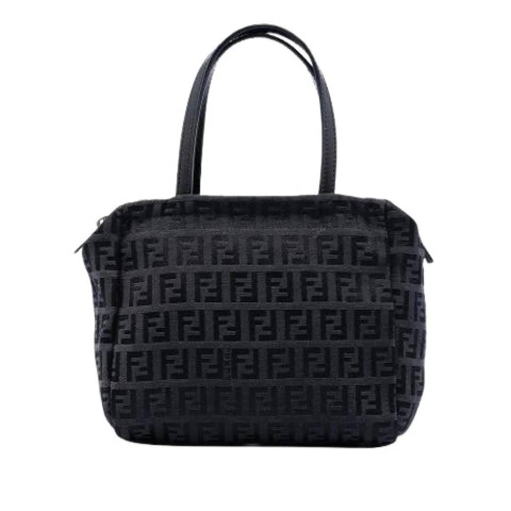 Fendi Vintage Pre-owned Canvas Handbag - Vintage - Dame - Sort - ONE SIZE - Læder