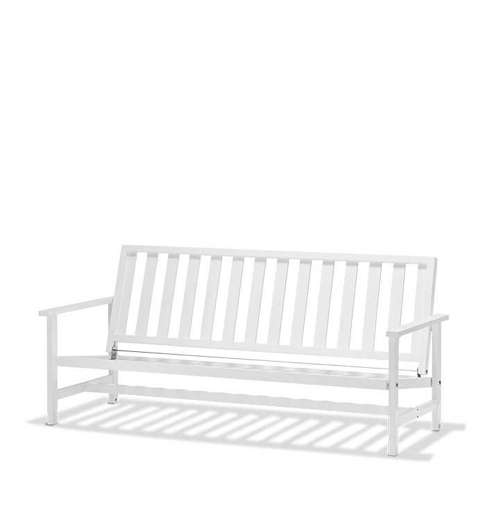 Havesofa 2009 3-pers. - Hvid alu.