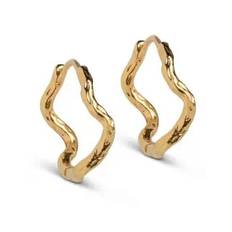 ENAMEL HOLLY LARGE HOOPS - GULD