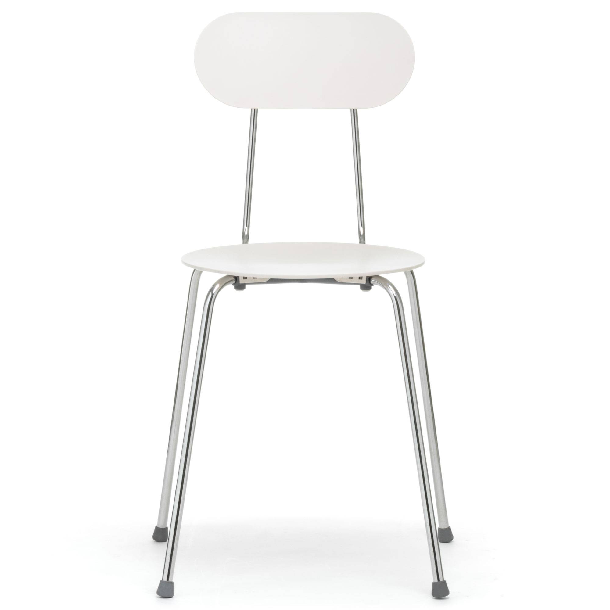 Magis - Mariolina Chair Chromed/White - Spisebordsstole - Enzo Mari - Hvid - Metal/Plast