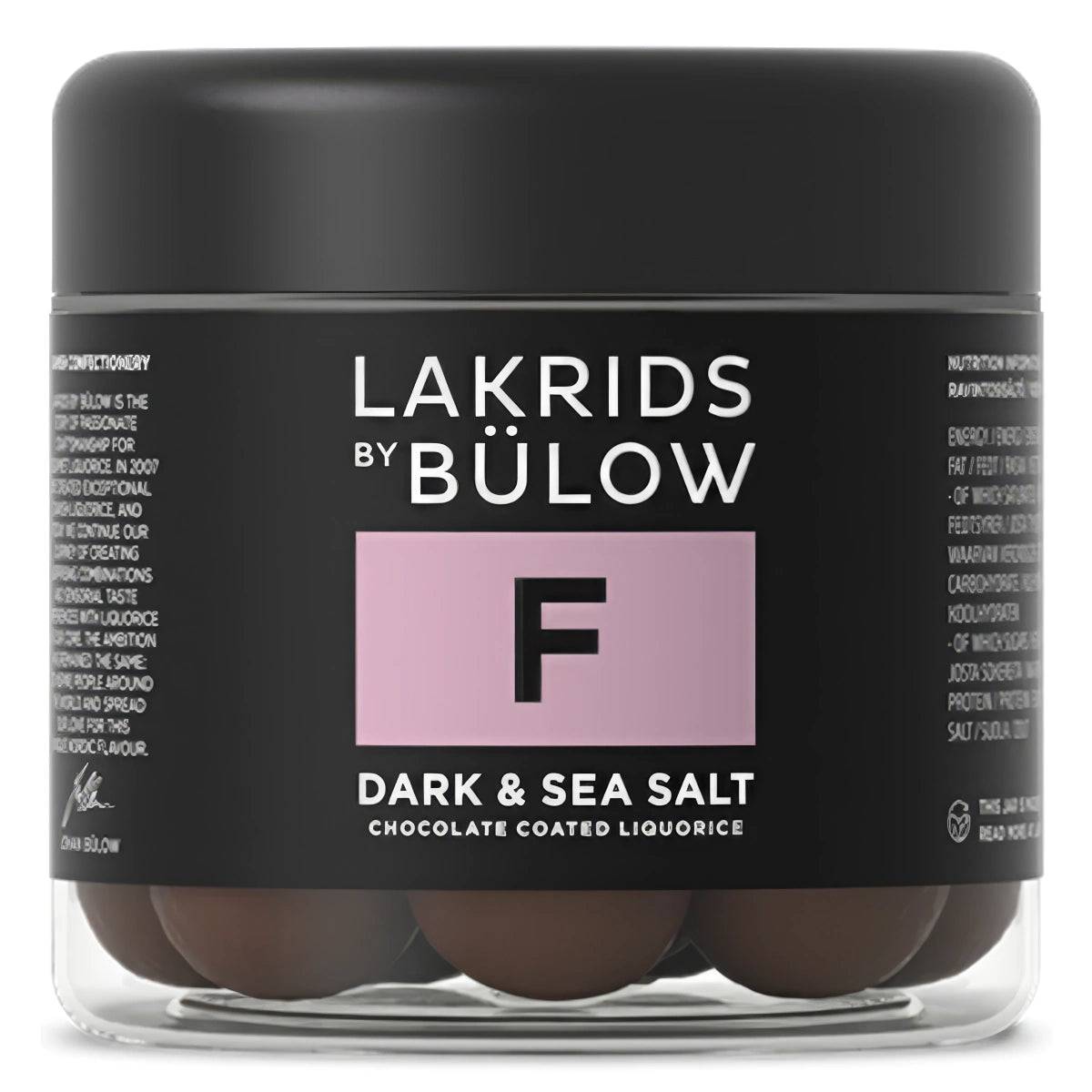 Lakrids by Bülow - F - DARK & SEA SALT SMALL (115 g)
