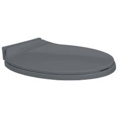 Toilet Seats Soft Close Toilet Seat Grey Oval One Size vit