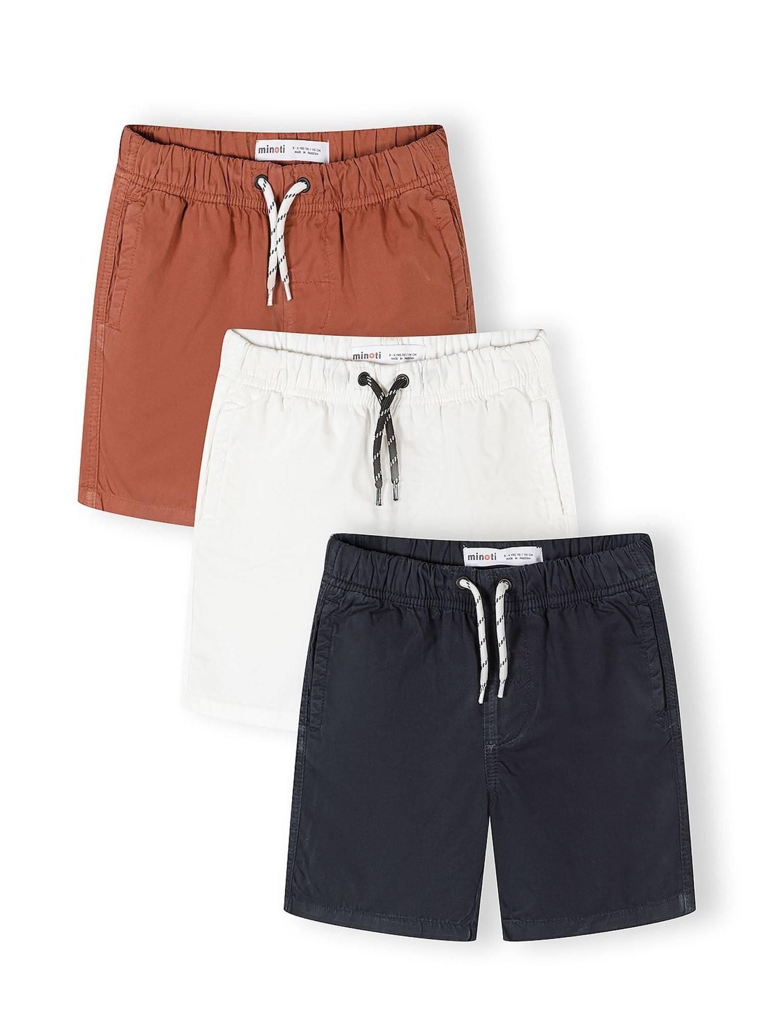 MINOTI Byxa marinblå / rostbrun / off-white