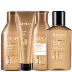 Redken All Soft Quartet Set Shampoo 300 ml + Conditioner 300 ml + Mask 250 ml + Oil 110 ml - 960 ml