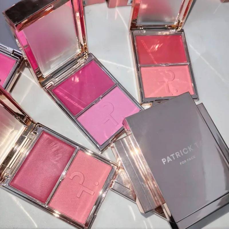 Patrick Matte Two Color Powder Blusher Cream Wet Dry Dual Purpose Lasting Natural Waterproof Face Beauty Makeup Cosmetics TA
