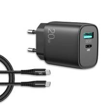 SiGN Extreme Hurtigoplader til Samsung USB & USB-C 20W med USB-C kabel - Sort