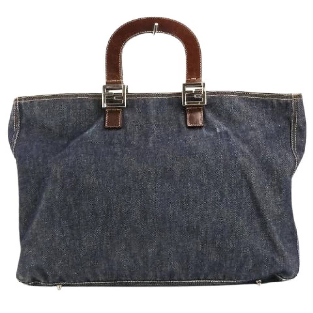 Fendi Vintage Pre-owned Denim Tote Bag - Vintage - Dame - Blå - ONE SIZE - Denim