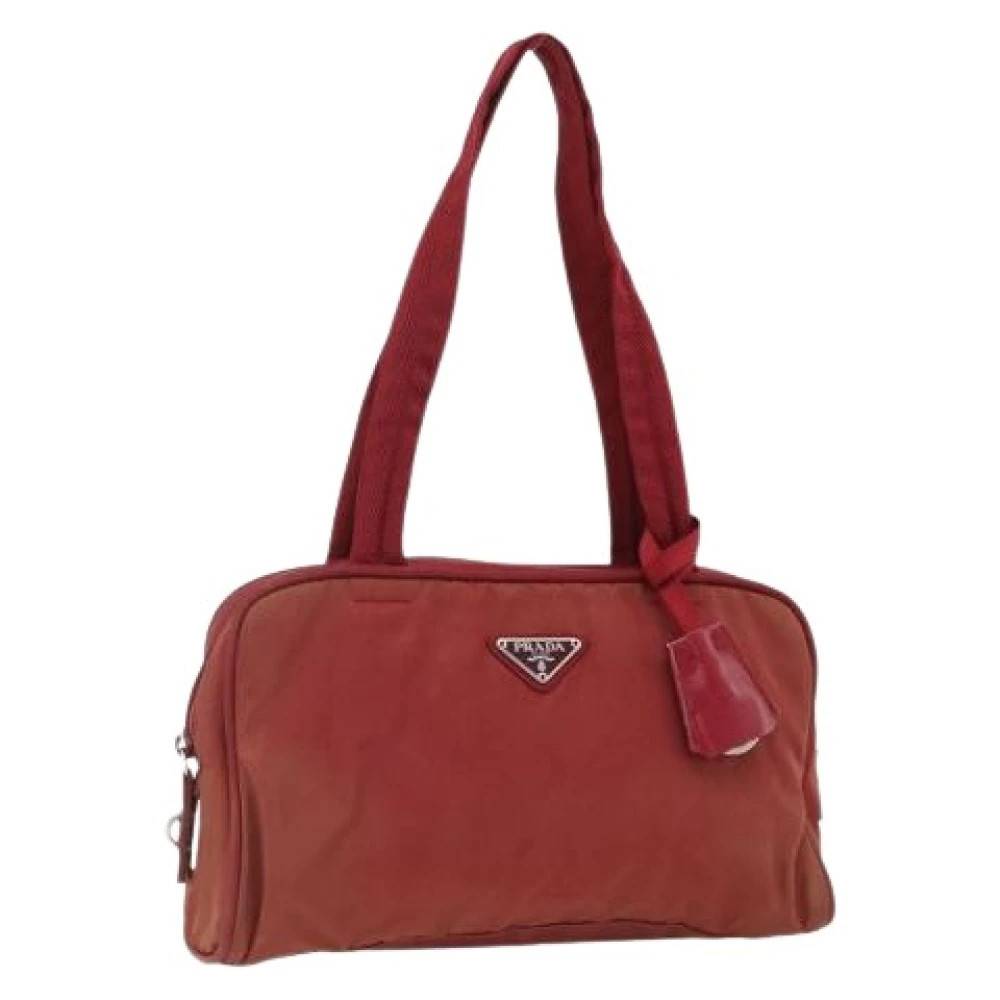 Prada Vintage Pre-owned Vintage Nylon Tote Bag - Vintage - Dame - Rød - ONE SIZE - Nylon