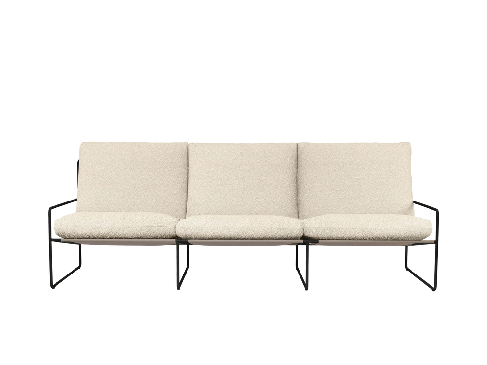 Desert 3-Seater outdoor sofa fra Ferm Living Black - Pure Bouclé - Off-white - Jacobsen Plus