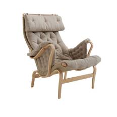 DUX - Pernilla 69 Fåtölj, Bärande Väv Flax 21, Tyg Prisgrupp 1 Flax 21 - Fåtöljer - Bruno Mathsson - Beige - Trä/Textilmaterial/Skum