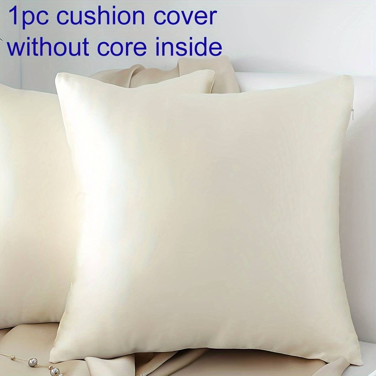 TEMU A Soft And Smooth Satin Pillowcase With A Zipper Opening, In Sizes 45*45" And 50*50"