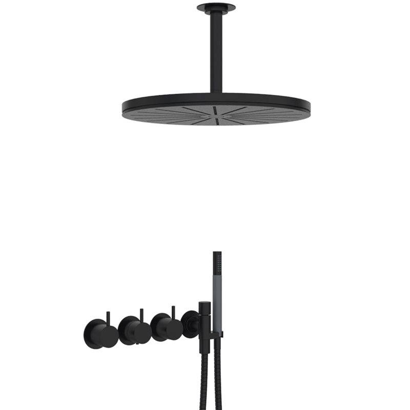 Takduschset Vola 5471R-061A för Inbyggnad Mattsvart