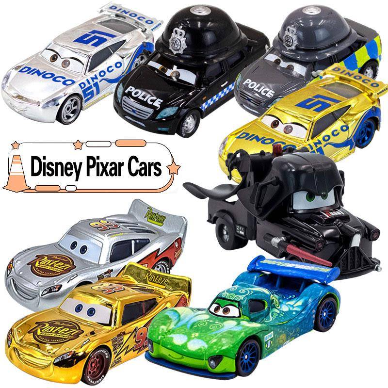 Disney Pixar Bilar Blixten McQueen Guld Silver McQueen Cruz Svart Bärgarn Carla Veloso metallgjuten leksaksbil barnpresent