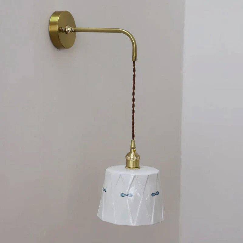 ZenGlow Lampa - Retro Japansk Vägglampa med Strömbrytare - B1 / 12W glödlampa x 1