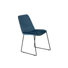 Venture Design Muce matstol Blå Sammet/svart