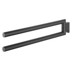 Bold - Svingbar håndklædestang - 2 arme - Sort