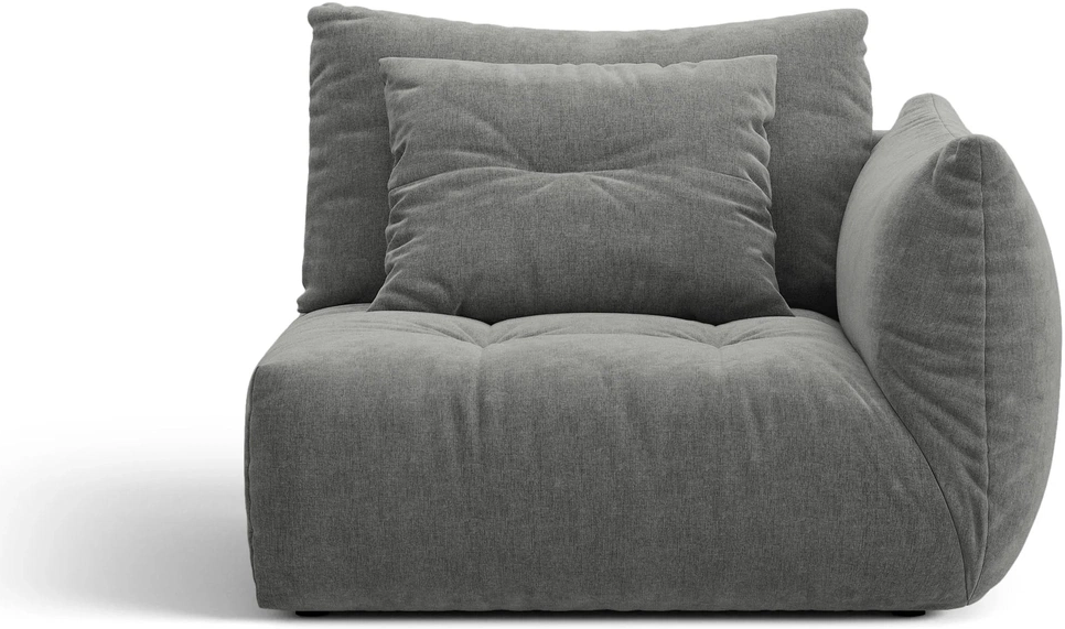 Modulsofa Micadoni Bloom Højre modul, mørkegrå Wind 89 tekstureret stof H97×B116×D107 cm.