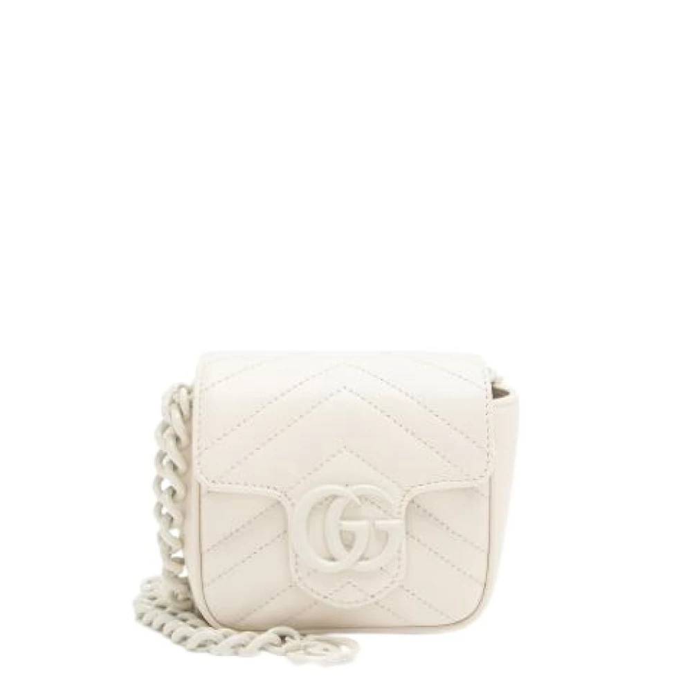 Gucci Vintage Pre-owned Mini Taske - Vintage - Dame - Hvid - ONE SIZE - Læder