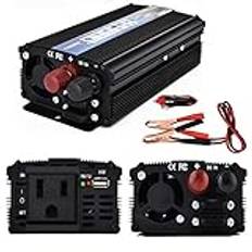 1000W Automatisk Power Inverter DC 12V24V Till 110V / 220V AC Inverter Portabel Adapter med USB-port,110V,24V