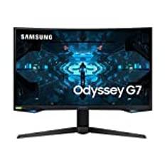 Samsung Odyssey Gaming Monitor C27G73TQSR, 27 Zoll, VA-Panel, QLED, WQHD-Auflösung, AMD FreeSync Premium Pro, G-Sync kompatibel, Reaktionszeit 1 ms, Krümmung 1000R, Bildwiederholrate 240 Hz, schwarz