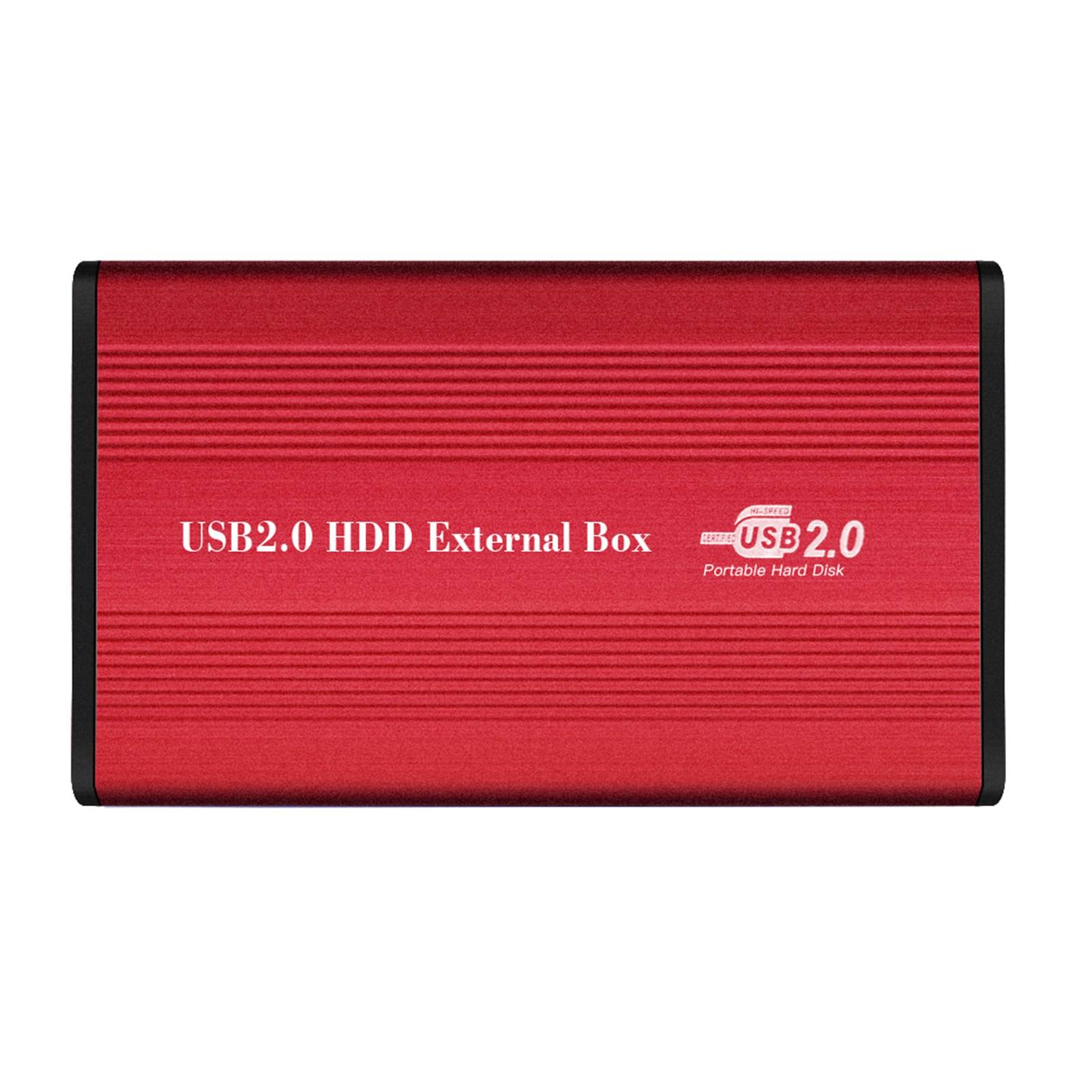 USB2.0 to IDE Hard Disk Case 2.5'' IDE HDD Enclosure Hard Disk Box Aluminum Alloy HDD Enclosure Silver (Not Inclube Hard Disk)