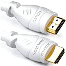 deleyCON 10m HDMI-Kabel 2.0a/b - High Speed med Ethernet - UHD 2160p 4K@60Hz 4:2:0 HDCP 2.2 ARC CEC Ethernet 18Gbps 3D Full HD 1080p Dolby - Vit