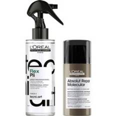L'Oréal Professionnel Protect & Style Bundle: Tecni Art Flex Pli, Thermo-modelling Styling Hair Spray, Absolut Repair Molecular Leave-In Cream, 190ml & 100ml